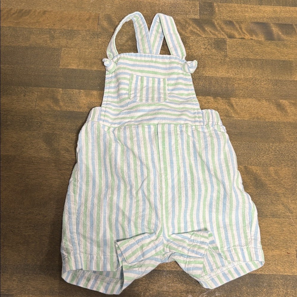 First Impressions Pastel Striped Overalls